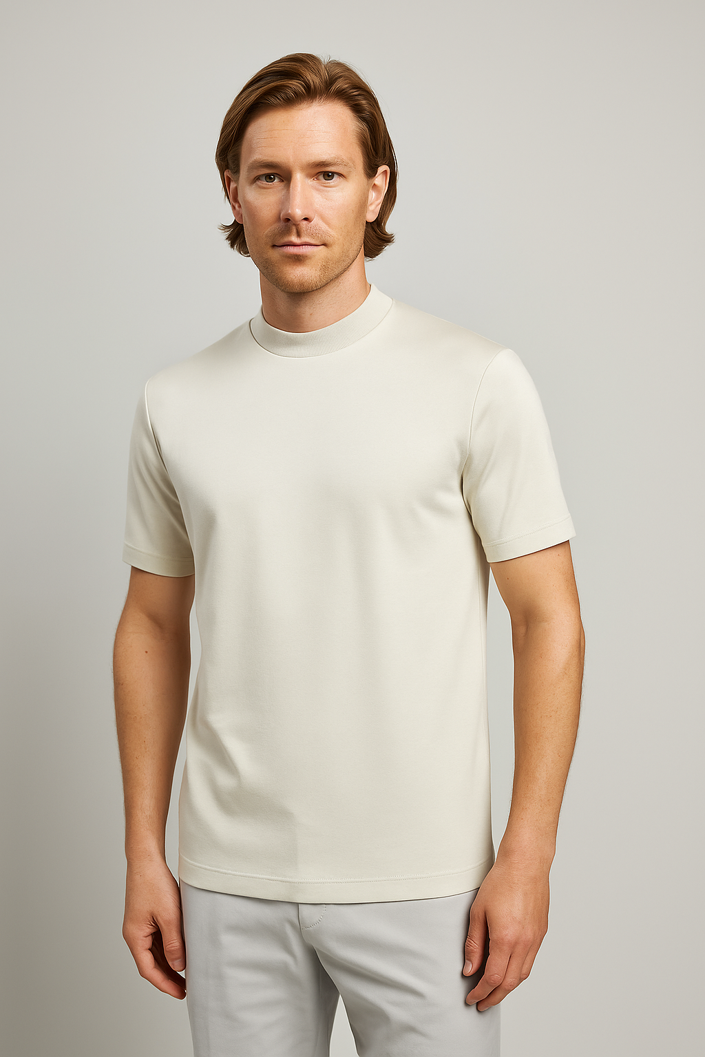 Tailored Mercerized Cotton T-shirt – White