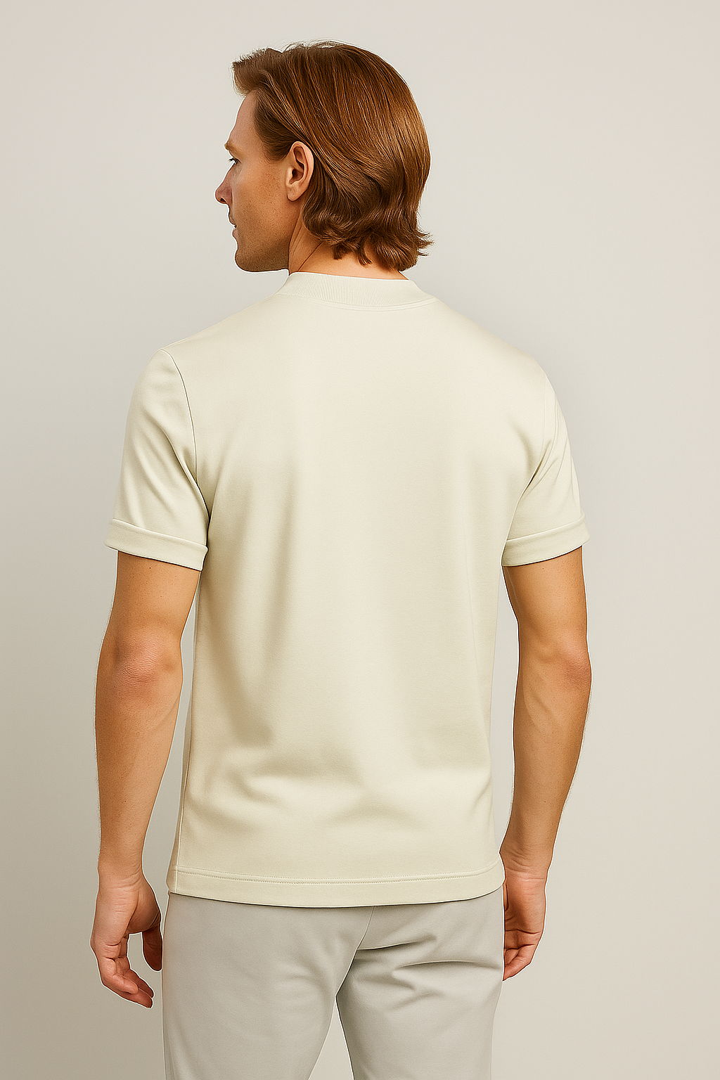 Tailored Mercerized Cotton T-shirt – White