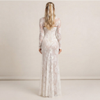 Lace Square Neck Maxi Dress