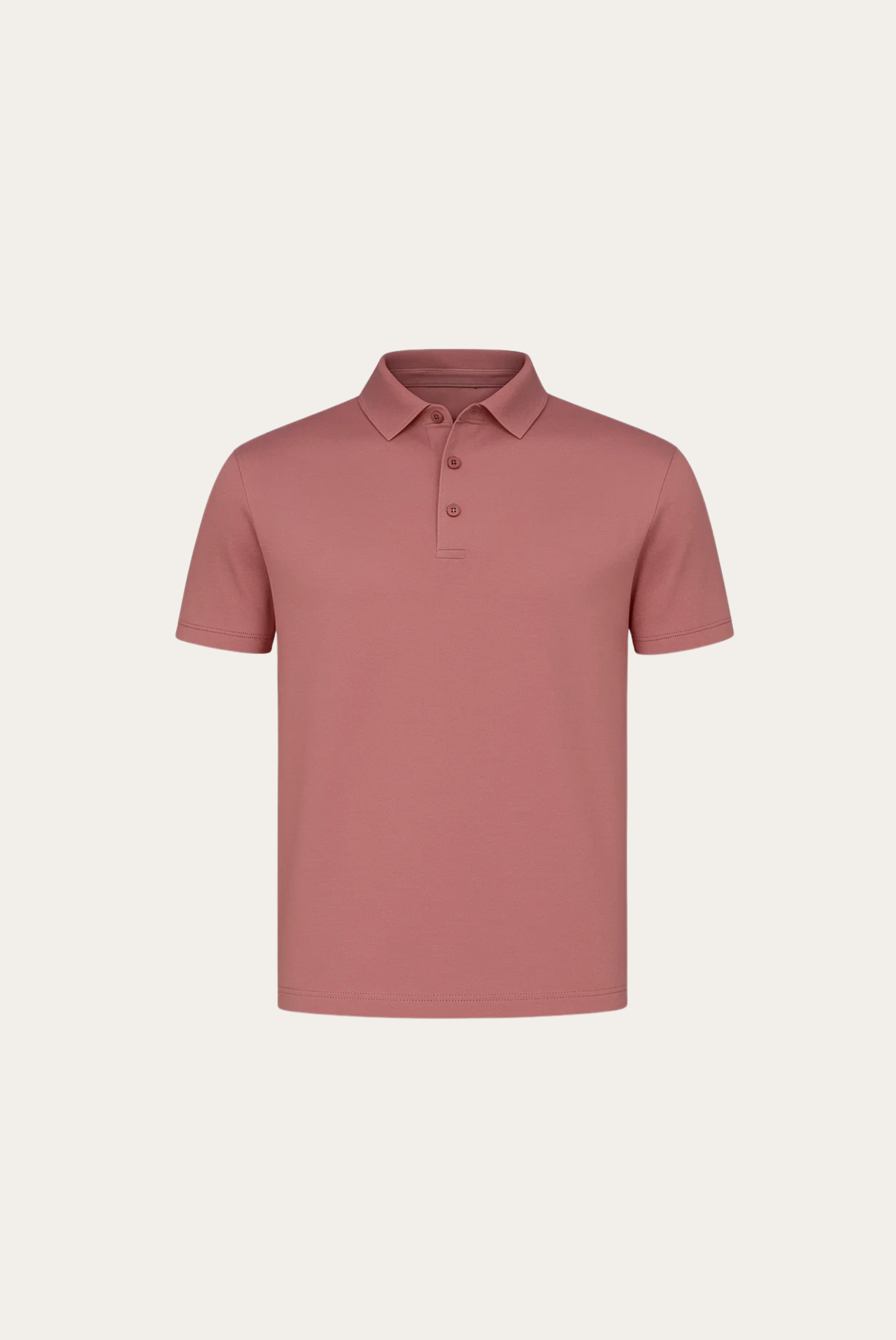 Tailored Mercerized Cotton Polo – Rose